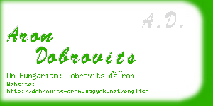 aron dobrovits business card